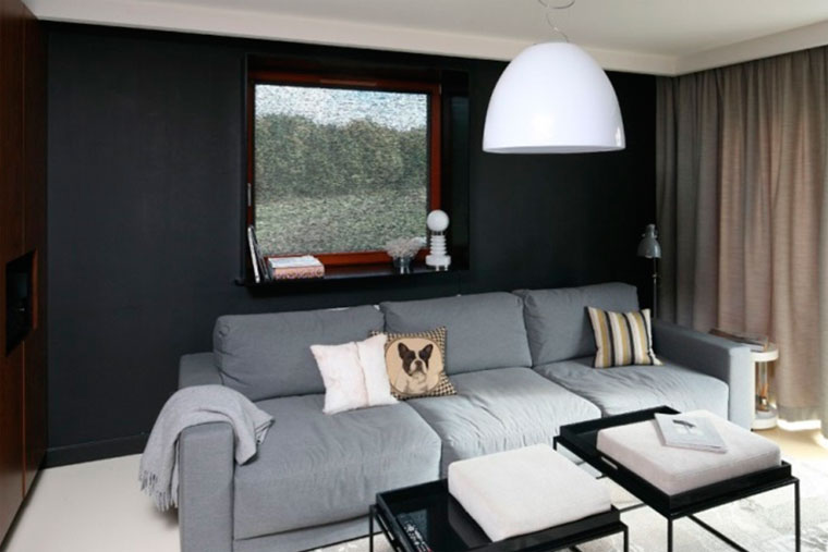 Мебель серого цвета в интерьере – фото
