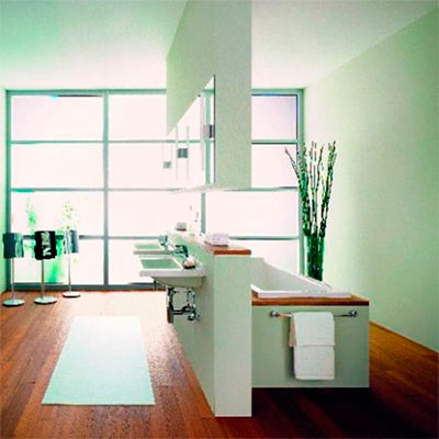Мебель для ванной с двумя раковинами
