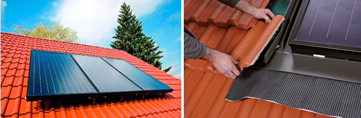 Установка солнечных коллекторов на крыше домов своими руками