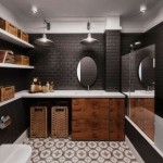 Черная ванная – варианты кафеля в ванной