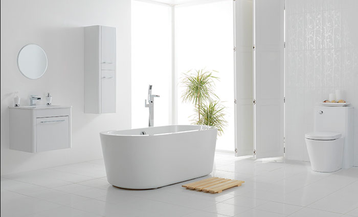 Белая ванная комната – кафель, варианты дизайна