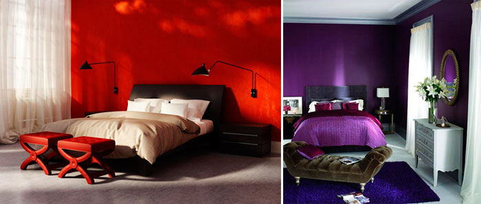 Какой цвет стен в спальне выбрать в зависимости от параметров помещения