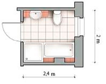 Дизайн ванной 4,8 кв. м