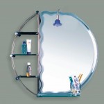 Зеркало с полками для ванной комнаты