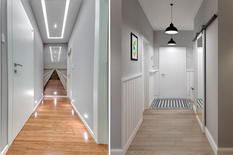 Дизайн длинного узкого коридора – оптические иллюзии