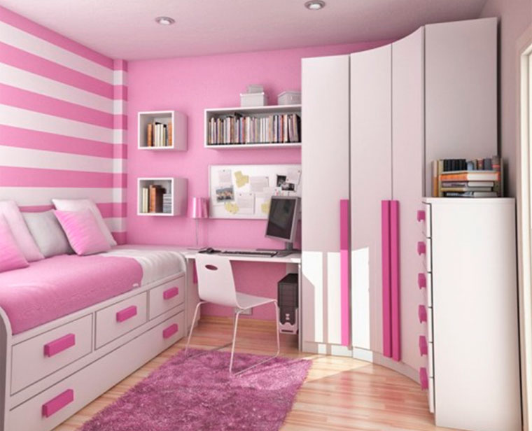 Дизайн маленькой комнаты для девушки