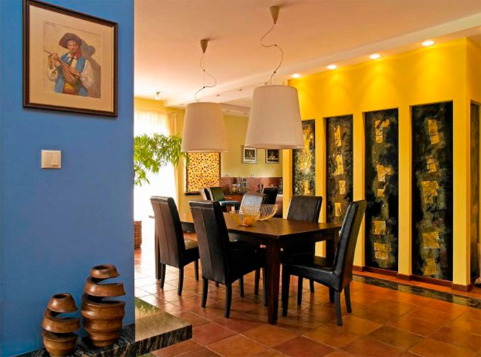 Современная гостиная желтого цвета, фото