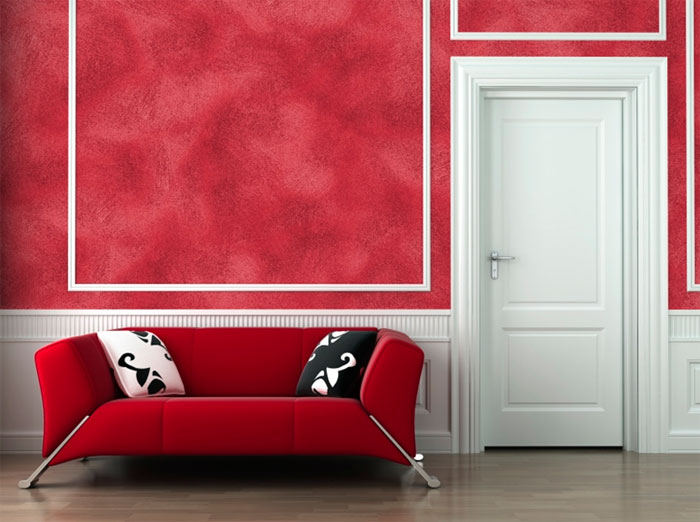 Декоративная краска для стен с эффектом шелка – фото