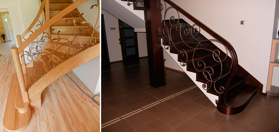 Классические и современные деревянные перила для лестниц в доме – фото
