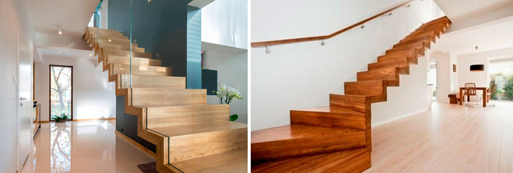 Безопорные виды деревянных лестниц на второй этаж – фото