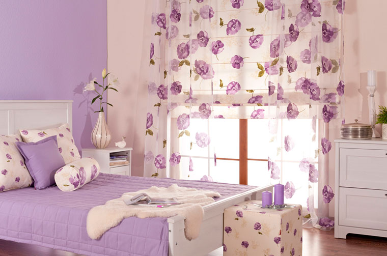 Сиреневая спальня фото красивого оформления дизайна спальни в сиреневых тонах