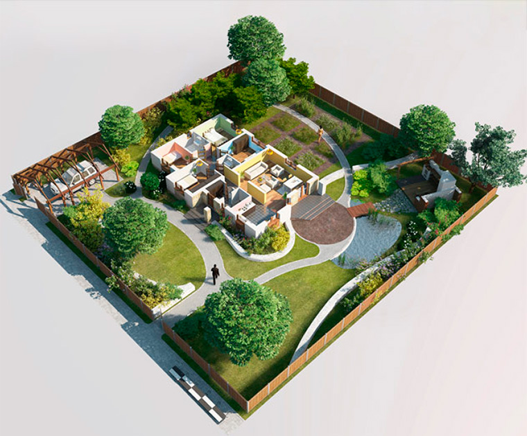 Ландшафтный дизайн загородного дома своими руками